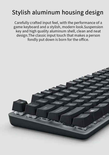 SUPER! BOM! [Produto genuíno Logitech K845 teclado mecânico de entrega  rápida com fio de chá azul, eixo vermelho K835tc, jogo de digitação branco  8MGI