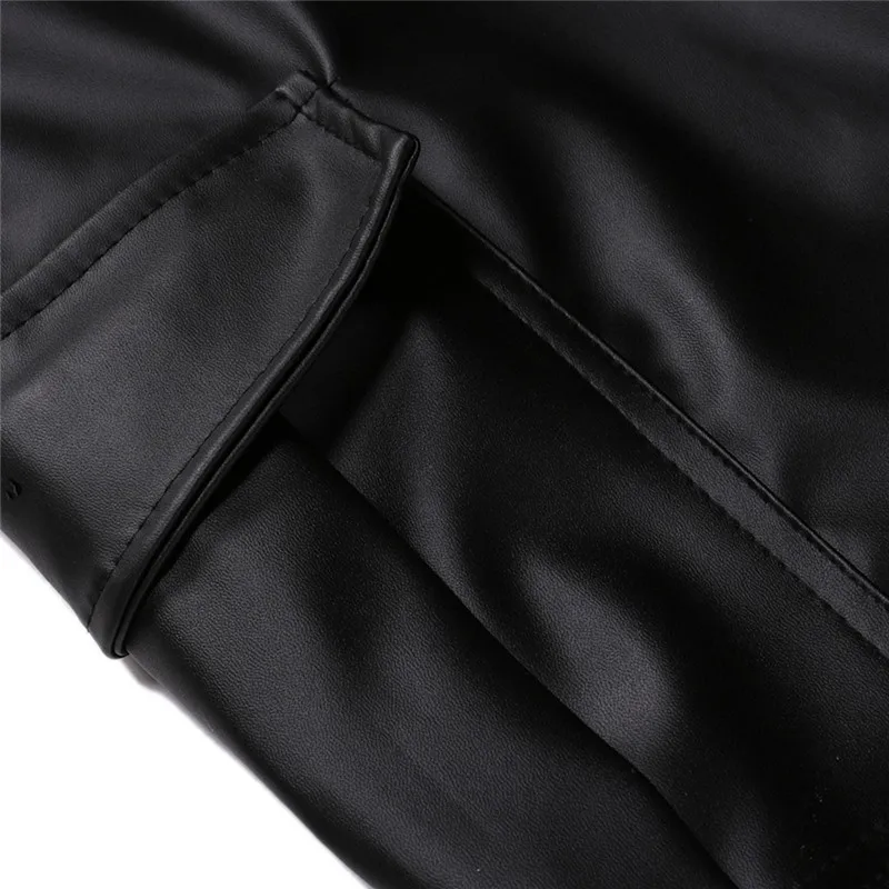 Men Pants Leather Tactical Pants Simple New Casual Handsome Solid Color Trousers pantalones Cargo Pants Men Streetwear HOT SALE