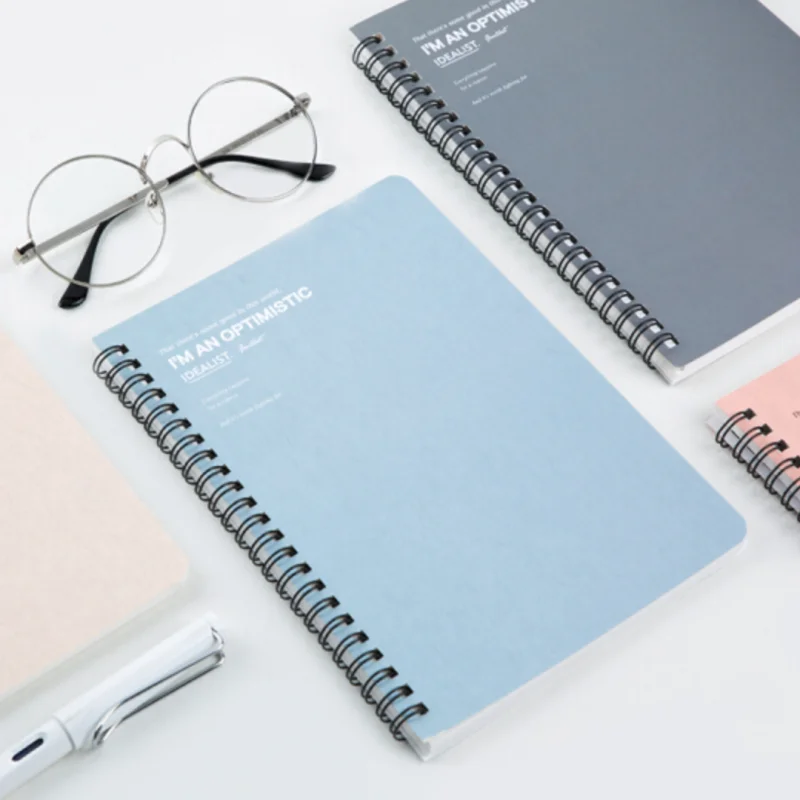120 Pages Spiral Coil Notebook Office Spiral Binding Simple Student A5 Line Inside daily Stationery