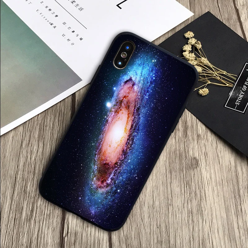 Красочный Космический Чехол для galaxy Вселенная чехол мягкий силиконовый черный чехол для телефона iPhone 5 5S SE 6 7 8 plus X XR XS Max 11 PRO Max - Цвет: H19081207-10.jpg