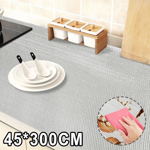 Shelf Liners Kitchen Cabinets  Kitchen Drawer Mat Shelf Liner - Clear  Waterproof - Aliexpress