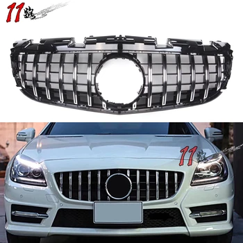 

Front Grille for Benz SLK class R172 SLK250 SLK200 SLK350 SLK55 2012-2016 ABS Black Chrome GT Style Racing Grille