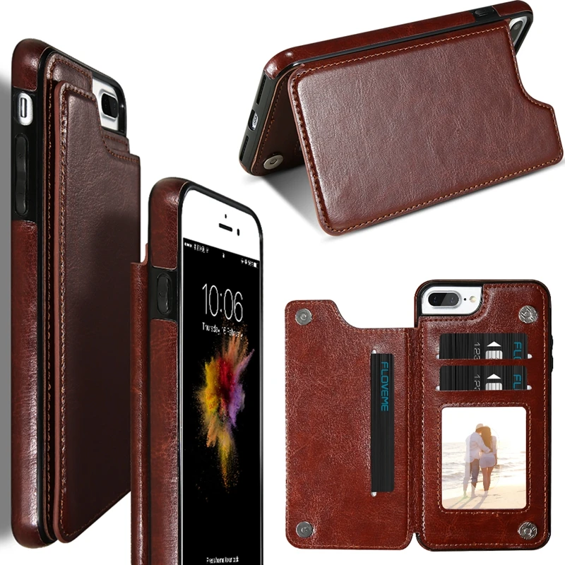 VINTAGE FLIP WALLET PHONE CASE (DARK BROWN) – RETROFEMME