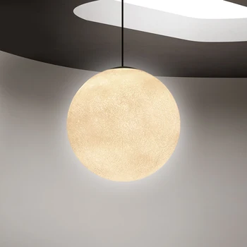 

nordic crystal glass ball luminaire suspendu crystal hanging lamp led wall moon lamp avizeler luzes de teto bedroom