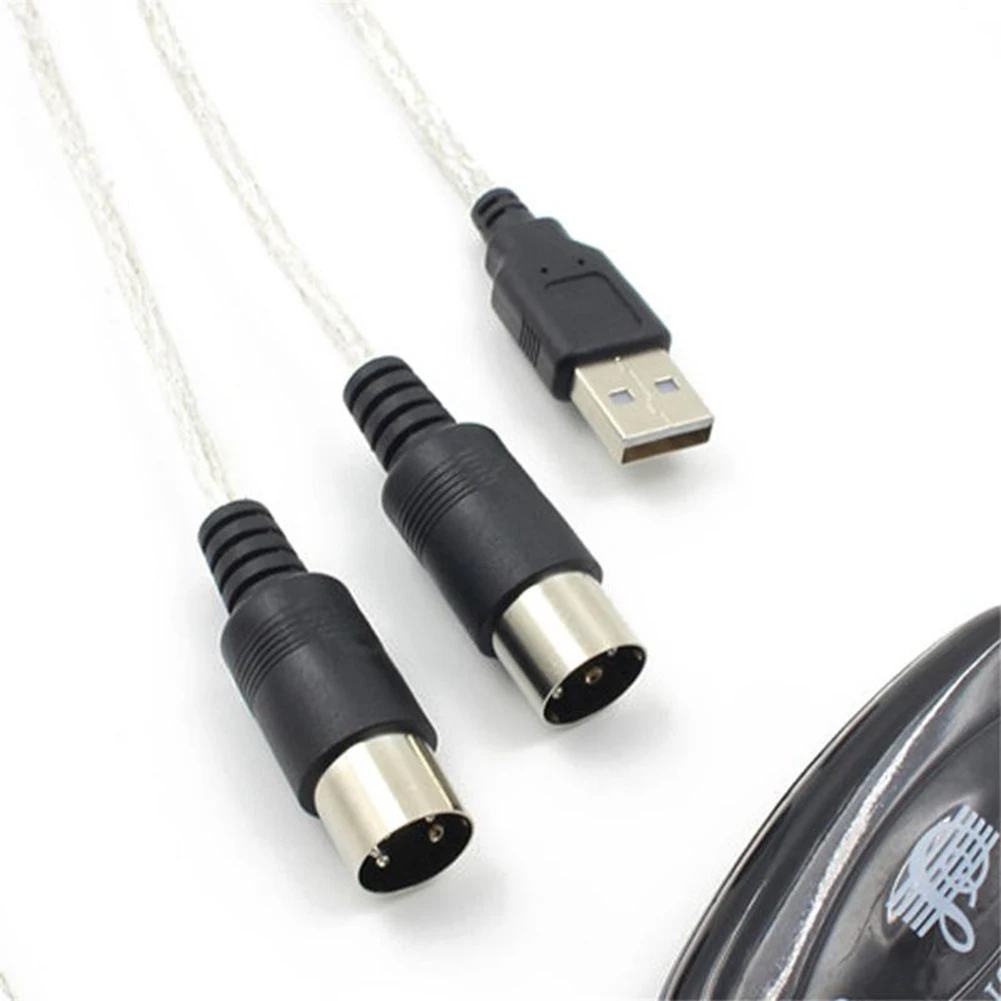 2 м USB Средний кабель конвертер для монтажа музыки Адаптер клавиатуры Соединительный шнур