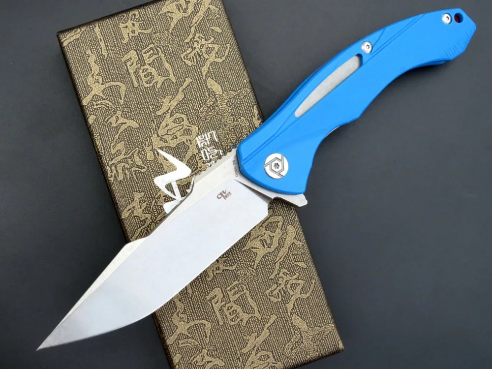 CH3519 D2 стальной складной нож G10 ручка охотничьи походные ножи Открытый EDC инструмент - Цвет: Синий