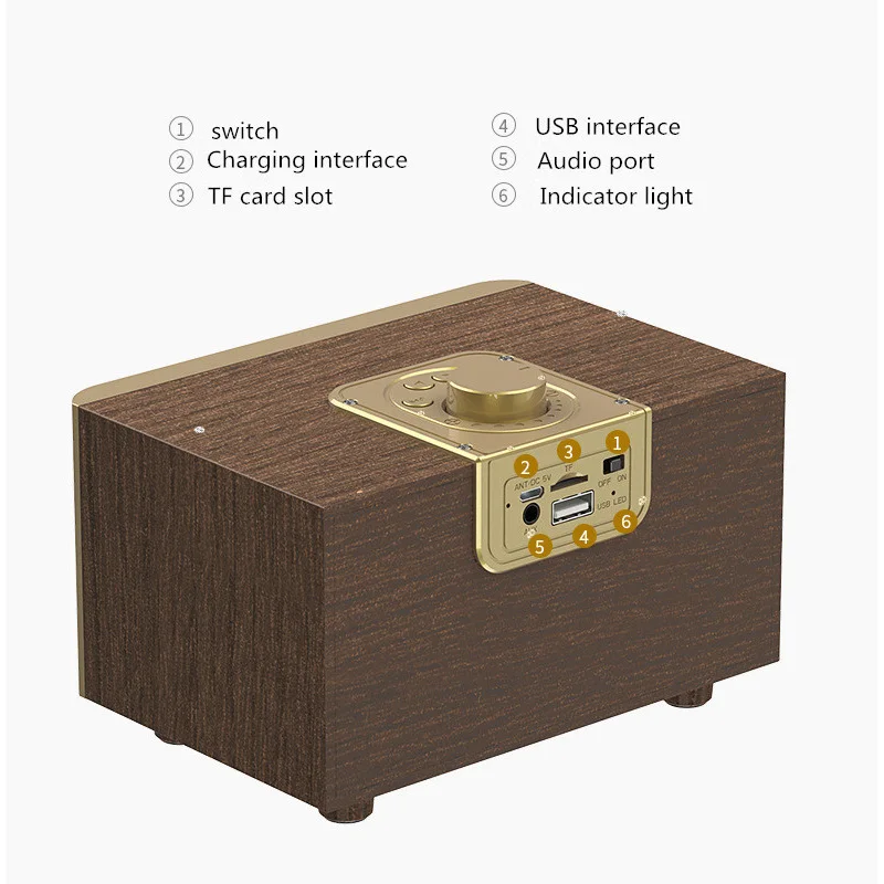 Magic V5 Деревянный Ретро домашний Bluetooth динамик мобильный телефон открытый беспроводной Bluetooth аудио машина беспроводной настольный аудио