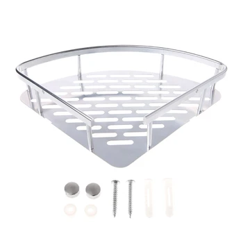 

Bathroom Shelf Shower Rack Kitchen Storage Aluminum Suction Corner 1/2/3 Tiers U90A