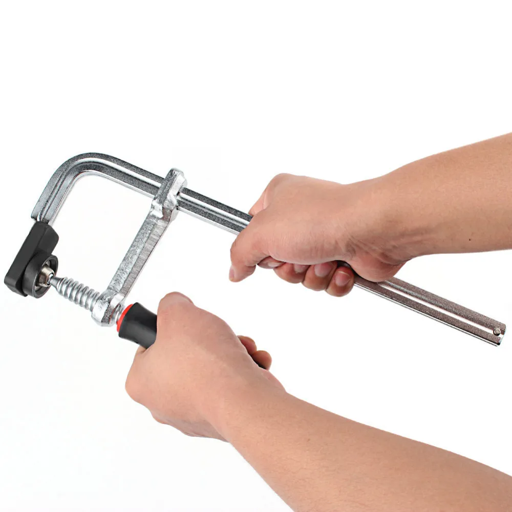 

Heavy Duty Ratcheting F Clamp Wood Working Work Bar Clamp Clip Kit Gadget Hobby Tool DIY Hand Woodworking