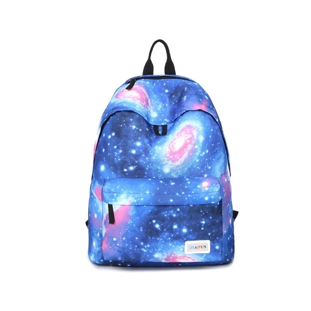 JJ9088-lanse Рюкзак серии богиня рюкзак для отдыха дорожная сумка Модная легкая Студенческая сумка с принтом звездного цвета - Цвет: JJ9088-lanse