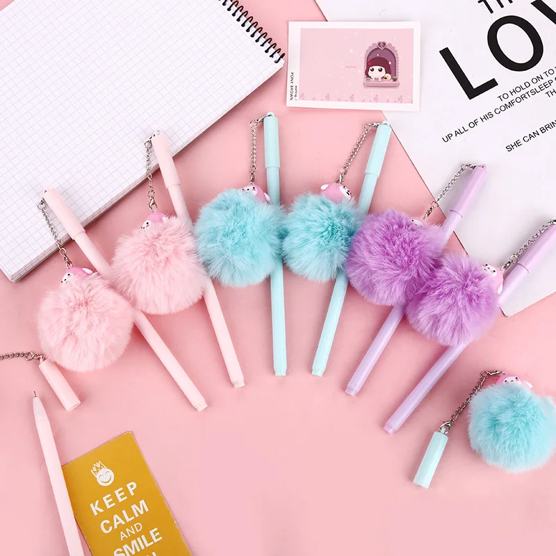 1 шт. гелевая ручка Kawaii Милая металлическая гелевая ручка с подвеской креативная конфетная цветная ручка для девочек, студенческие канцелярские принадлежности Рождественский подарок для детей