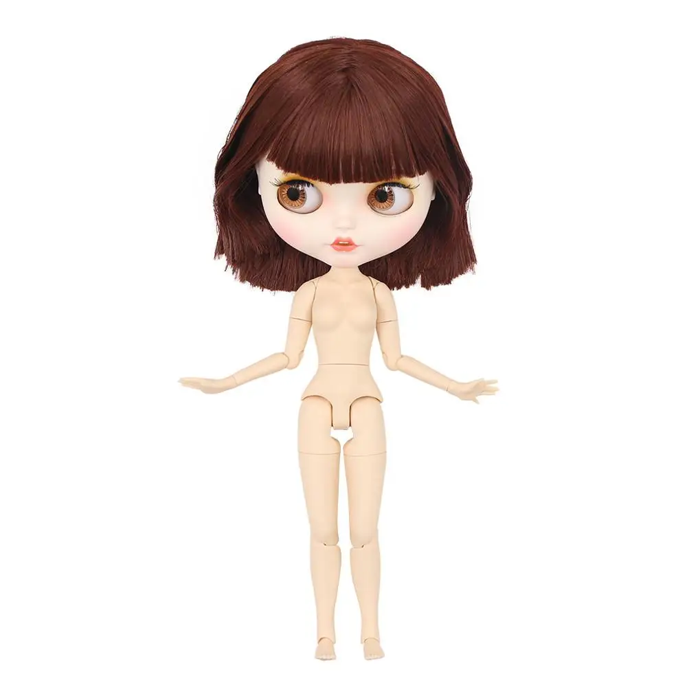 doll ICY Nude Blyth кукла белая кожа резные губы открытый рот матовые индивидуальные лица сустава тела красные волосы № 0362 - Цвет: doll