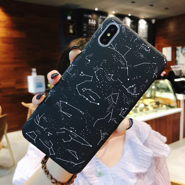 Constellation Чехол Heyytle Starry Sky для iPhone 7 8 Plus 6 6s 5 SE планета Луна Чехол для iPhone X XS MAX XR Ультратонкий чехол Coque - Цвет: Constellation