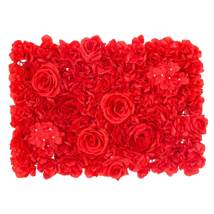 Silk Flower Rose Wall Mats Champagne Artificial Garland Floral Wall Hydrangea Backdrop Artifical Wedding Decoration Flower Mat