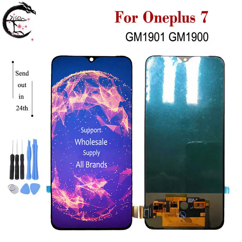 6,4" ЖК-дисплей с рамкой для oneplus 7 oneplus 7 GM1901 GM1900 дисплей сенсорный сенсор дигитайзер сборка для One plus 7 Дисплей