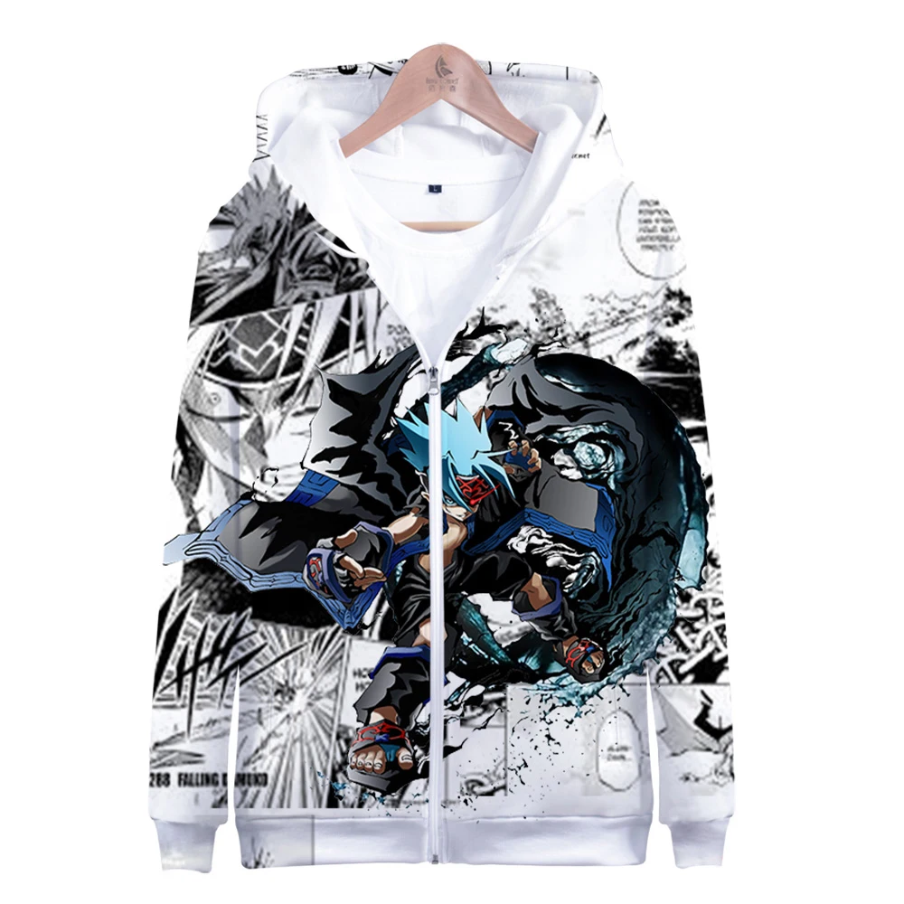 ClassicSHAMANKINGHoodie3DZipperHoodiesMenWomenJacketsHoodedSweatshirtJapaneseAnime