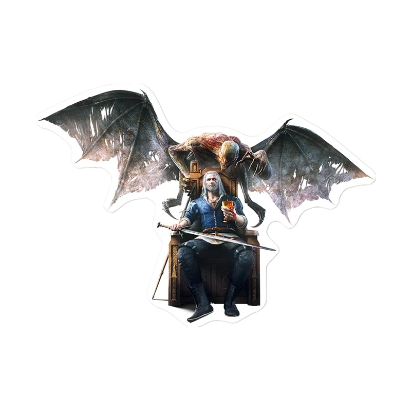 KCS121 swordThe Witcher Wild Hunt car sticker PVC colorful Decals Waterproof sticker on Car Body