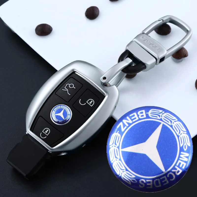 10 шт. 14 мм наклейка на ключ от автомобиля Автомобильная наклейка с эмблемой, значком для Mercedes benz A B R G Class GLK GLA E200 C200L S400 S500 стайлинга автомобилей