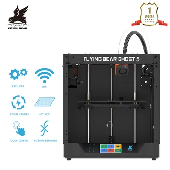 Più nuovo Disegno Flyingbear-Fantasma 5 full frame in metallo di Alta Precisione FAI DA TE 3d stampante kit Fai Da Te di vetro piattaforma Wifi