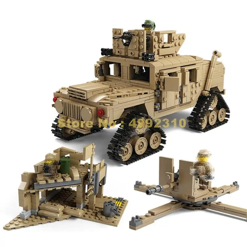 10000 1463 Шт Военный танк 1:28 abrams m1a2 строительный блок кирпичи игрушка