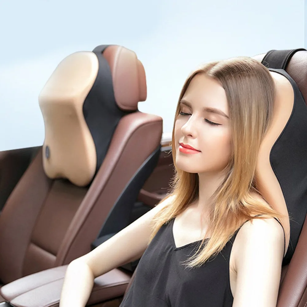 

Universal Space Memory Cotton Foam Fabric Pillow Bone Neck Shoulder Cushion Car Styling Massage Support Headrest Car Seat