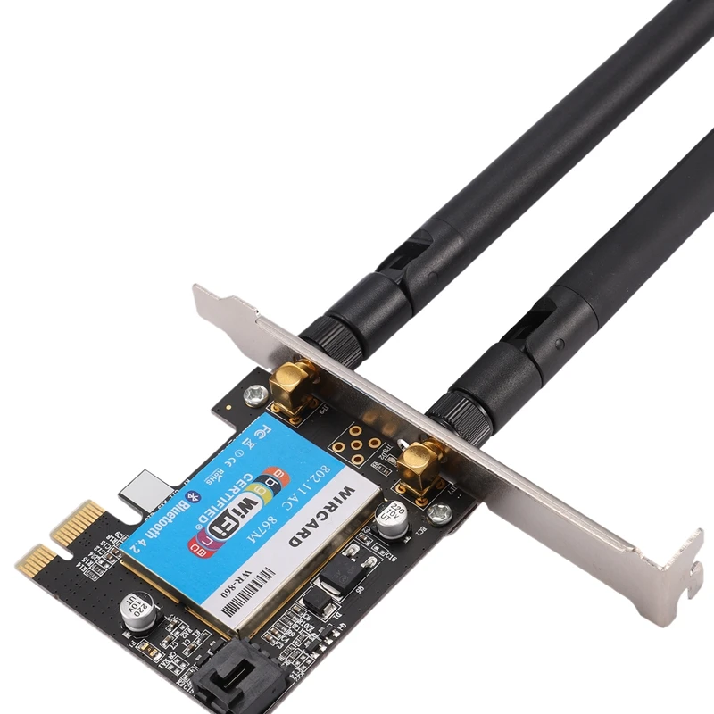 WIRCARD сетевая карта Двухдиапазонная 2,4G/5G 867 Мбит/с+ Bluetooth 4,1 PCIE беспроводная карта для рабочего стола