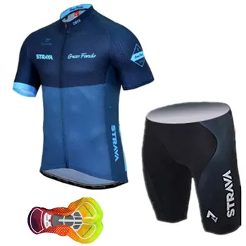 

2020 Strava cycling jersey man kit Quick dry bicycle clothing Bicycle clothing / short sleeve cycle Clothing sets Cycling clothi