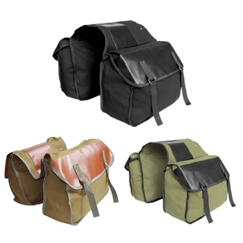 

Waterproof Bicycle Luggage Bag Canvas Bag Luggage Double Side Rear Rack Bag Hot Sale