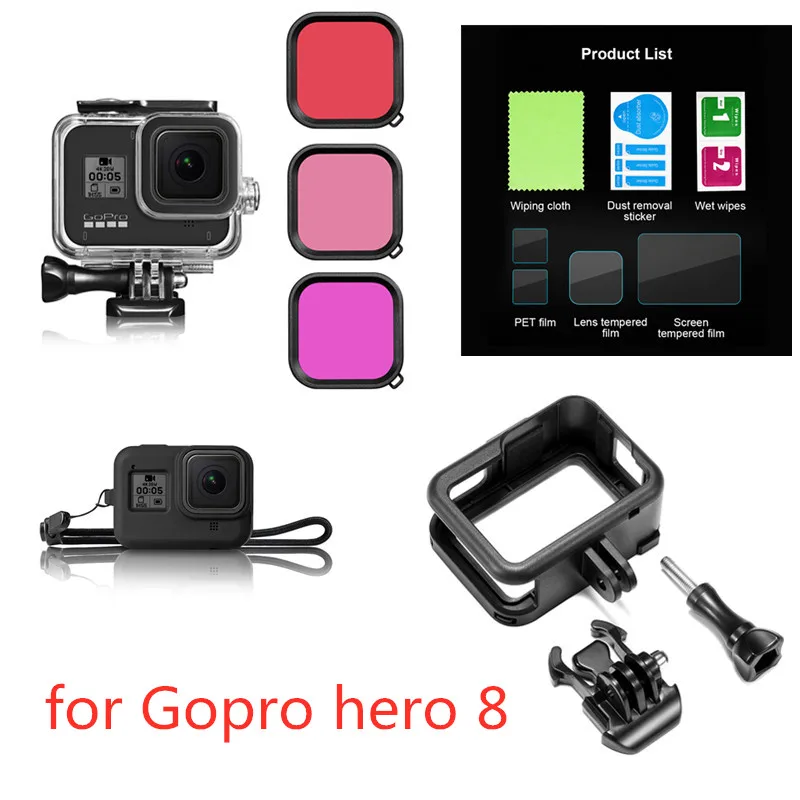 Для Gopro Hero 8 Black 60M Подводный Водонепроницаемый чехол для камеры Дайвинг Корпус