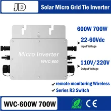 WVC 600/700W Solar Grid Tie Power Inverter smart Micro Inverter monitoraggio remoto serie Wireless R3 Switch con Monitor Wifi