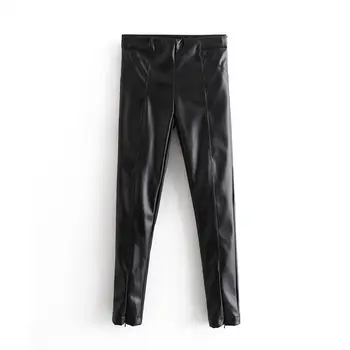 

Women's new mid waist pants with dark zipper at the hem 05427225733 in autumn 2019