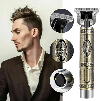 

Rechargeable Hair Clipper Vintage Carving Men Oil Head Beard Electric Hair Trimmer Cordless Shaver Trimmer Men Hair Cutting