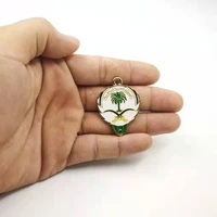 Saudi and Kuwait badges logo Saudi Arabia on one side and Kuwait on the other Side  Tassel Pendant 2