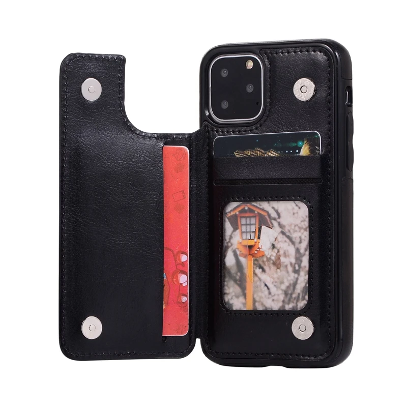 for IPhone 11 Pro Magnetic Wallet Case Card Slot Shockproof Flip Cover 5.8 Inch