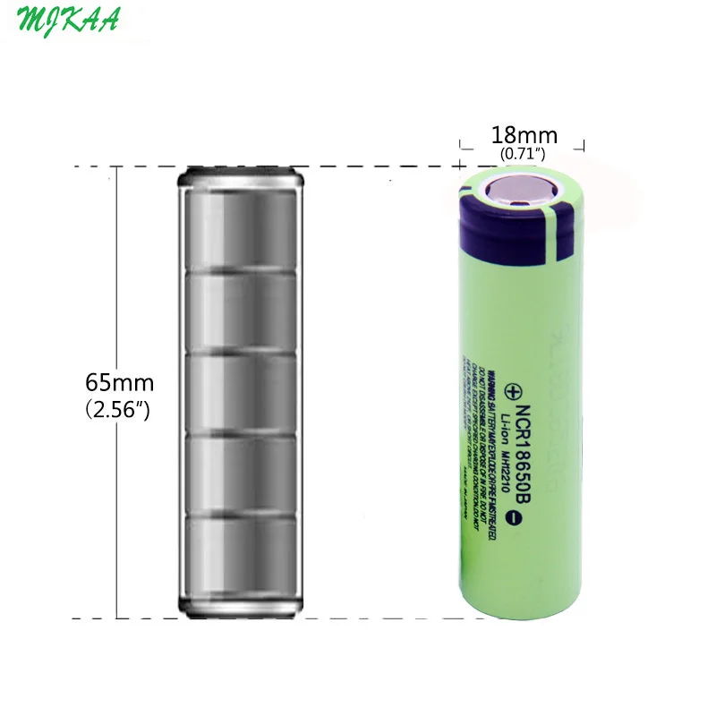 MJKAA 2-6 шт 3,7 V NCR 18650 3400mAh литий-ионная аккумуляторная батарея NCR18650B для фонарика