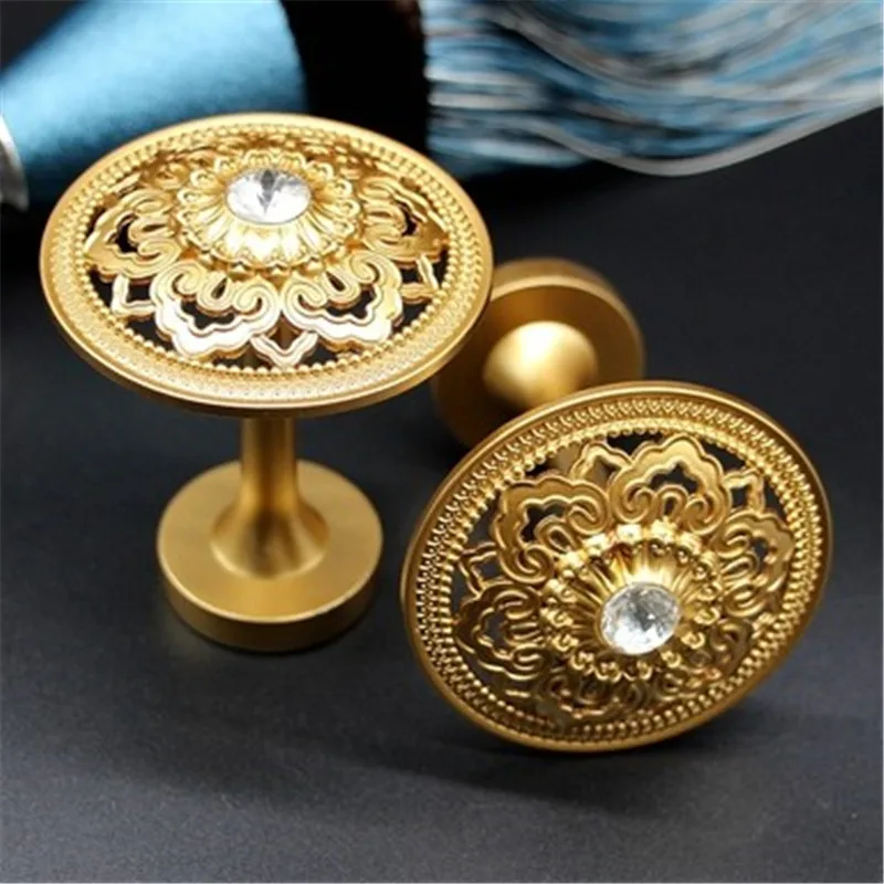Rhinestone Flower Curtain Tie Back Wall Hooks Zinc Alloy Curtain