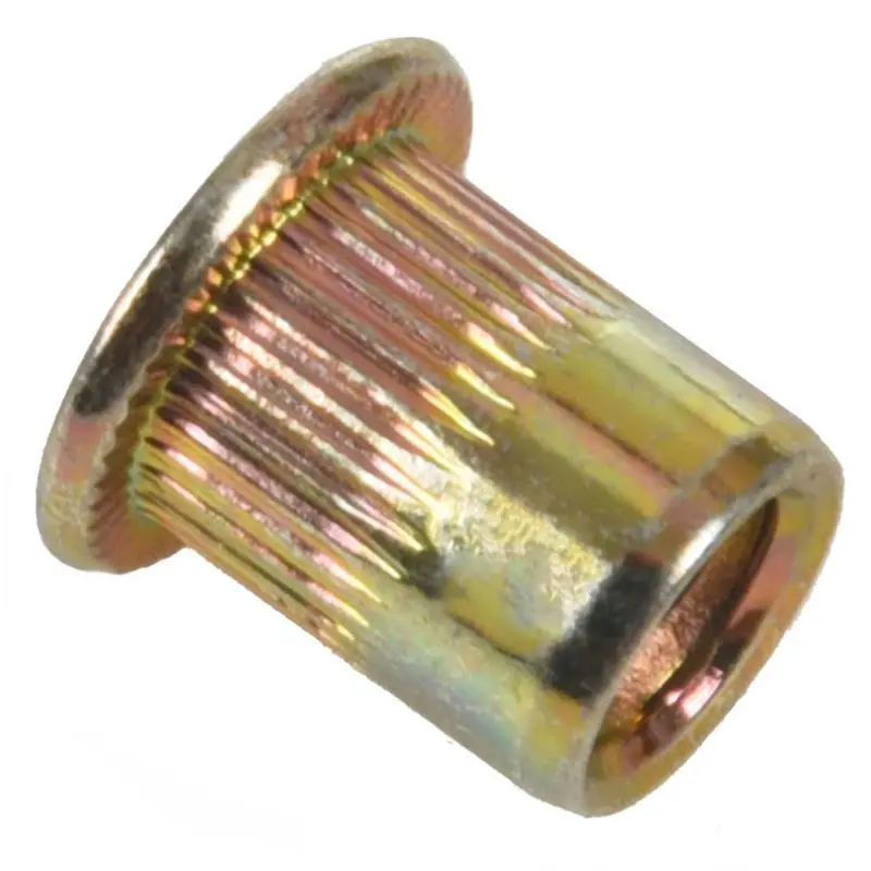 M6x12mm Flat Head Threaded Rivet Nut Insert Nutsert Fasteners 50 Pcs