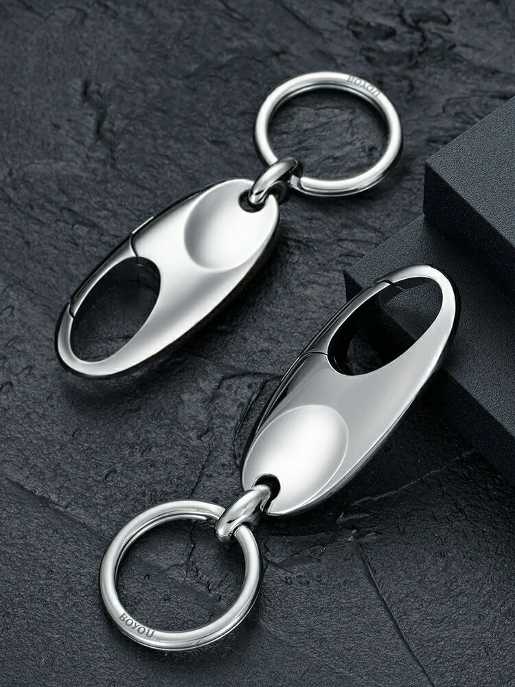 2021 New ideas 304 Stainless Steel Men Keychain Car Key Chain Soft Touch Key Ring Holder Bag Charm Pendant Best Gift Accessories