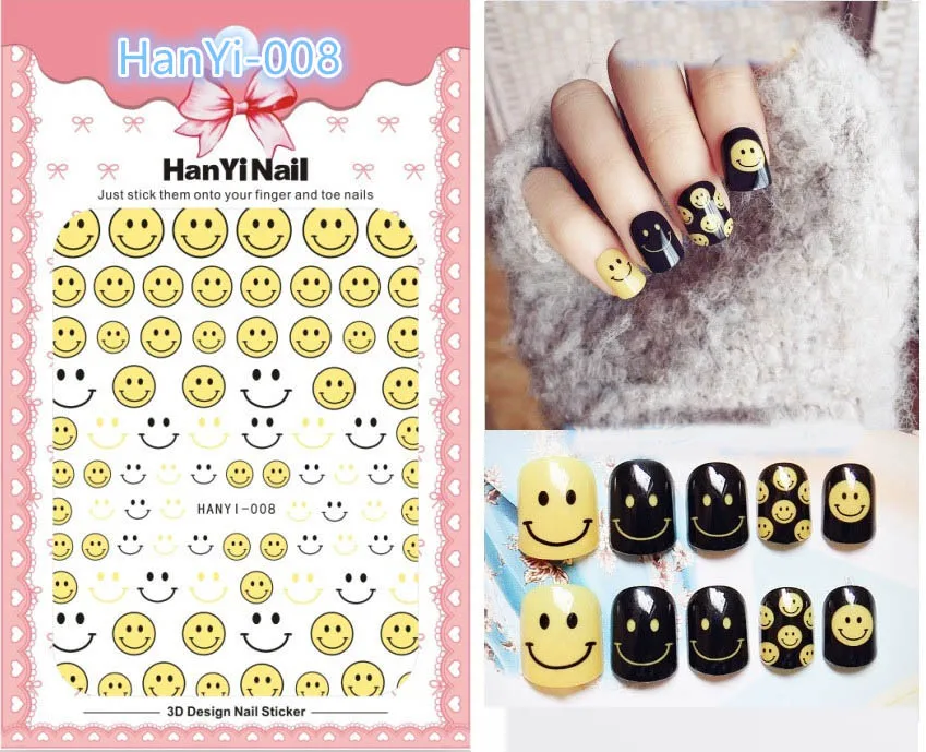 

Cartoon Patterns! Nails Art Manicure Back Glue Decal Decorations Design Nail Sticker For Nails Tips Beauty