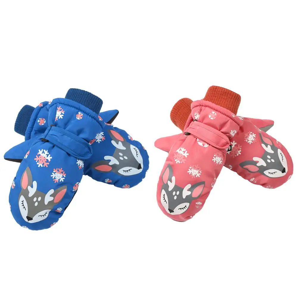 

Winter Snowmobile Ski Gloves Kids Girls Waterproof Skiing Snowboarding Gloves Windproof Lovely Boy And Girls Gloves For Outdoors
