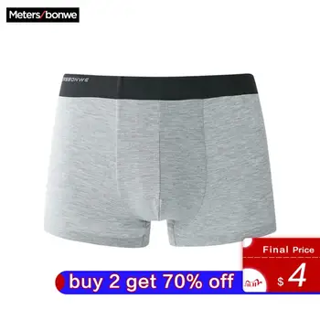 

Metersbonwe Boxer Mens Underwear Men Modal Underpants Male Pure Panties Underwear Comfortable Boxer Homewear Solid Color
