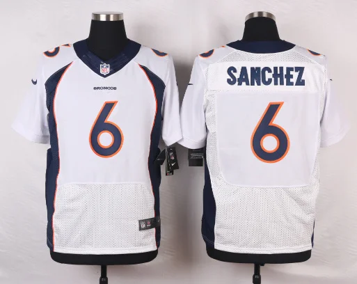 Белый Stitiched, Denver Mark Sanchez для мужской Джерси - Цвет: Белый