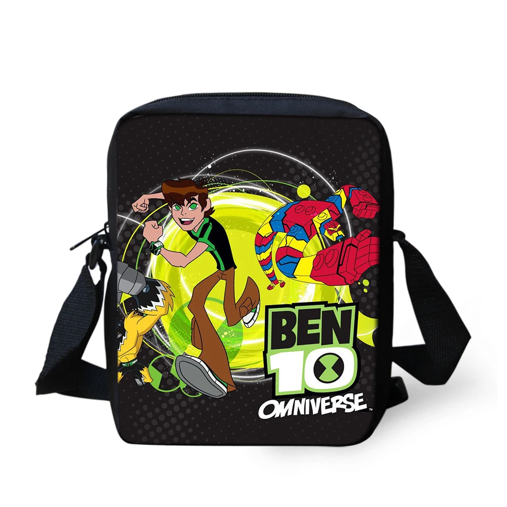 Ben 10 маленькая сумка-мессенджер с принтом для мальчика-подростка, мини-сумка на плечо Ben Tennyson, детская повседневная сумка кросс-боди, сумки на лямках