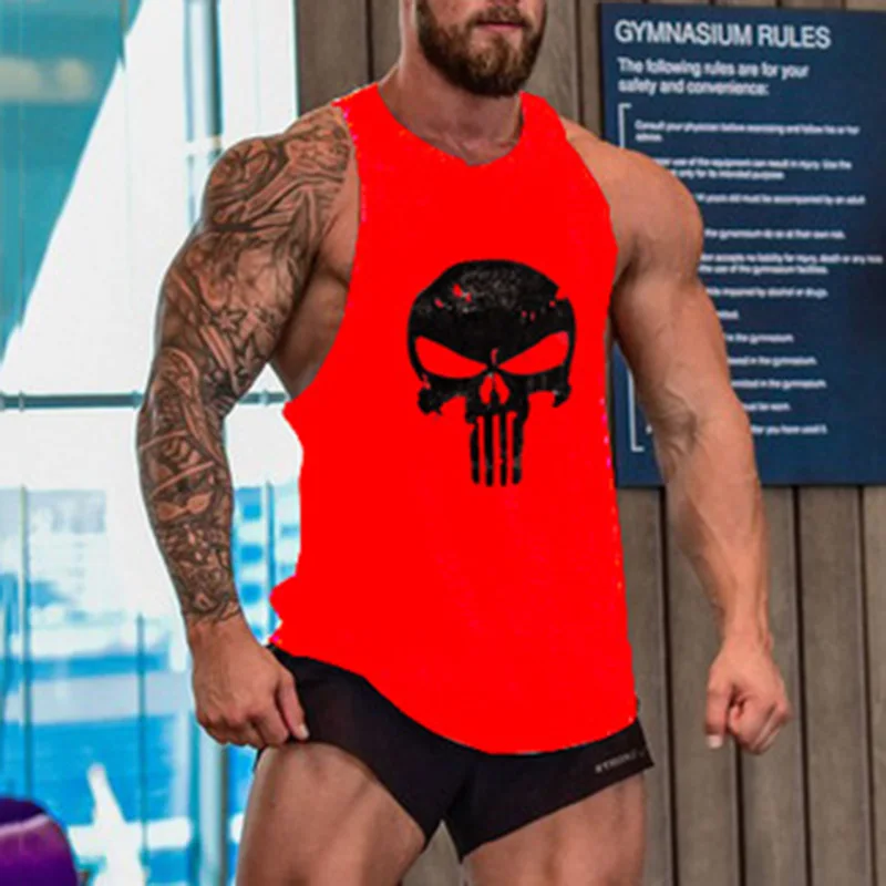 Топ для бодибилдинга Стрингер Мужская высокоэластичная майка фитнеса жилет