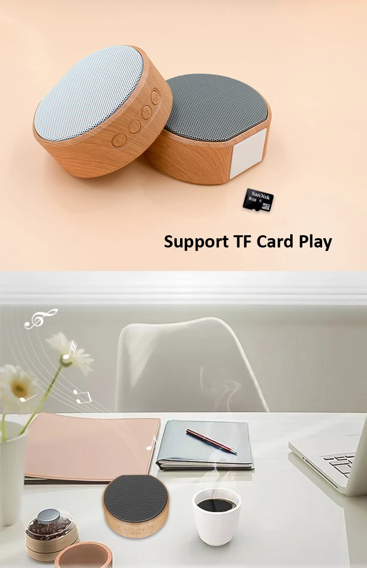 Деревянные зерна Bluetooth динамик Поддержка TF карты портативный мини сабвуфер беспроводной динамик поддержка Aux аудио в и громкой связи