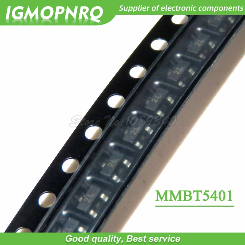 100 шт. 2N5401 2L MMBT5401 SOT23 3 биполярные транзисторы транзистор BJT PNP|Интегральные схемы| |