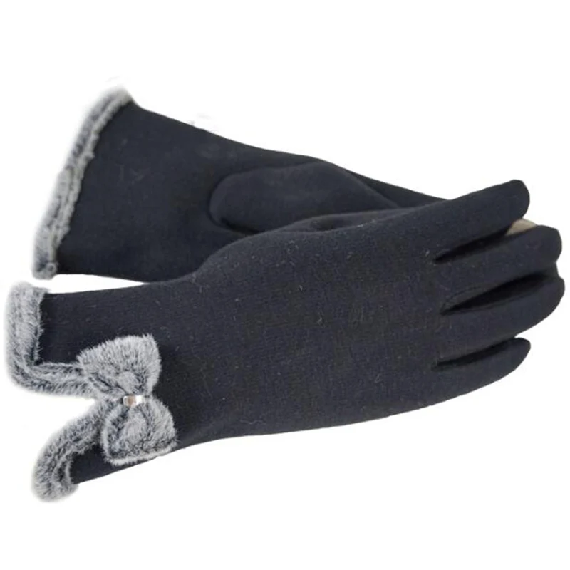 style 4 black Женские зимние перчатки с сенсорным экраном, Осенние теплые перчатки, рукавицы на запястье, водительские лыжные ветрозащитные перчатки luvas guantes handschoenen - Цвет: style 4 black