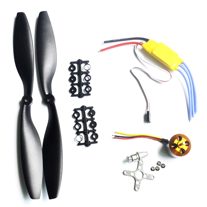 1 шт. A2212 1000KV Бесколлекторный двигатель + 30A ESC пар 1045 черный винт для самолета RC Quad