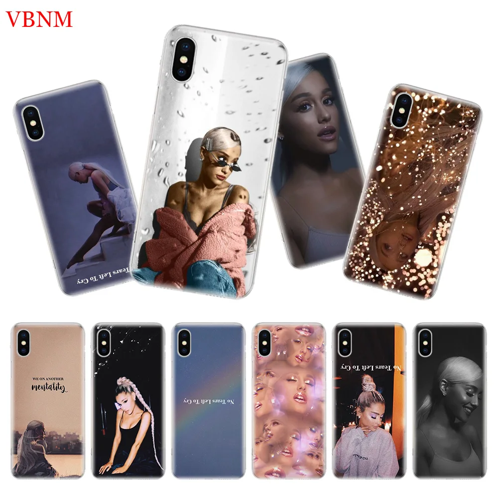 

Ariana Grande No Tears Back Cover Phone Case For iPhone 7 8 6 6S Plus X 10 Ten XS MAX XR 5 5S SE Art Fashion Shell Coque