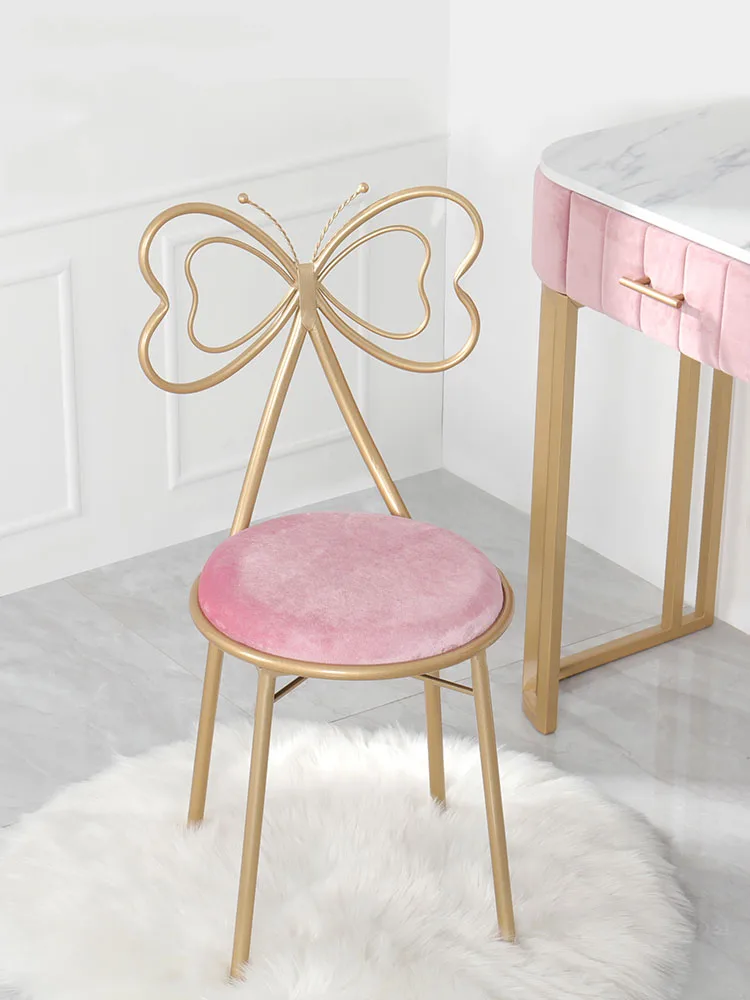 Chair Living Room Chairs Metal Butterfly Bow Backrest Make Up Dining Chair Desk Chairs кресло для отдыха chaises Salle Manger